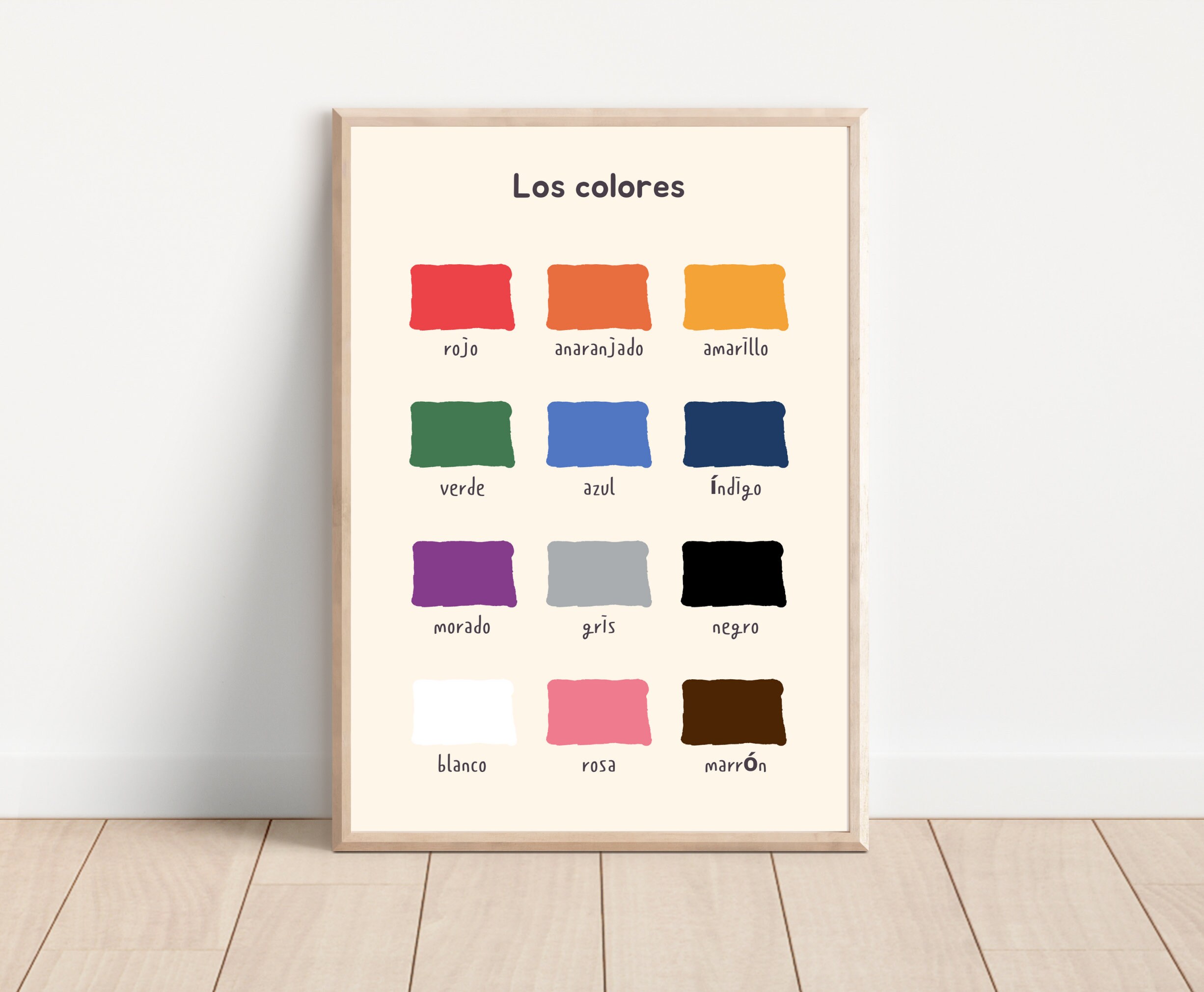 Spanish Educational Posters Set, Nursery Homeschool Prints (digital ...