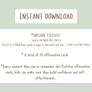 Rainbow Boho Affirmation Cards for Kids , Printable Positive ...