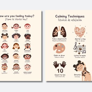 Bilingual Spanish Educational Posters for Kids, English Spanish ...