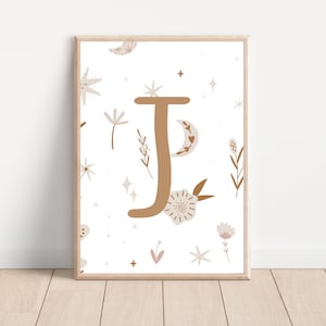 Letter J Print,Personalized Name Sign,Customized Letter Sign,Letter Poster,Classroom Alphabet,Classroom Decor.
