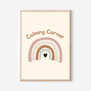 Calming Corner Sign for Classroom Decor, Boho,printable Calm Corner ...