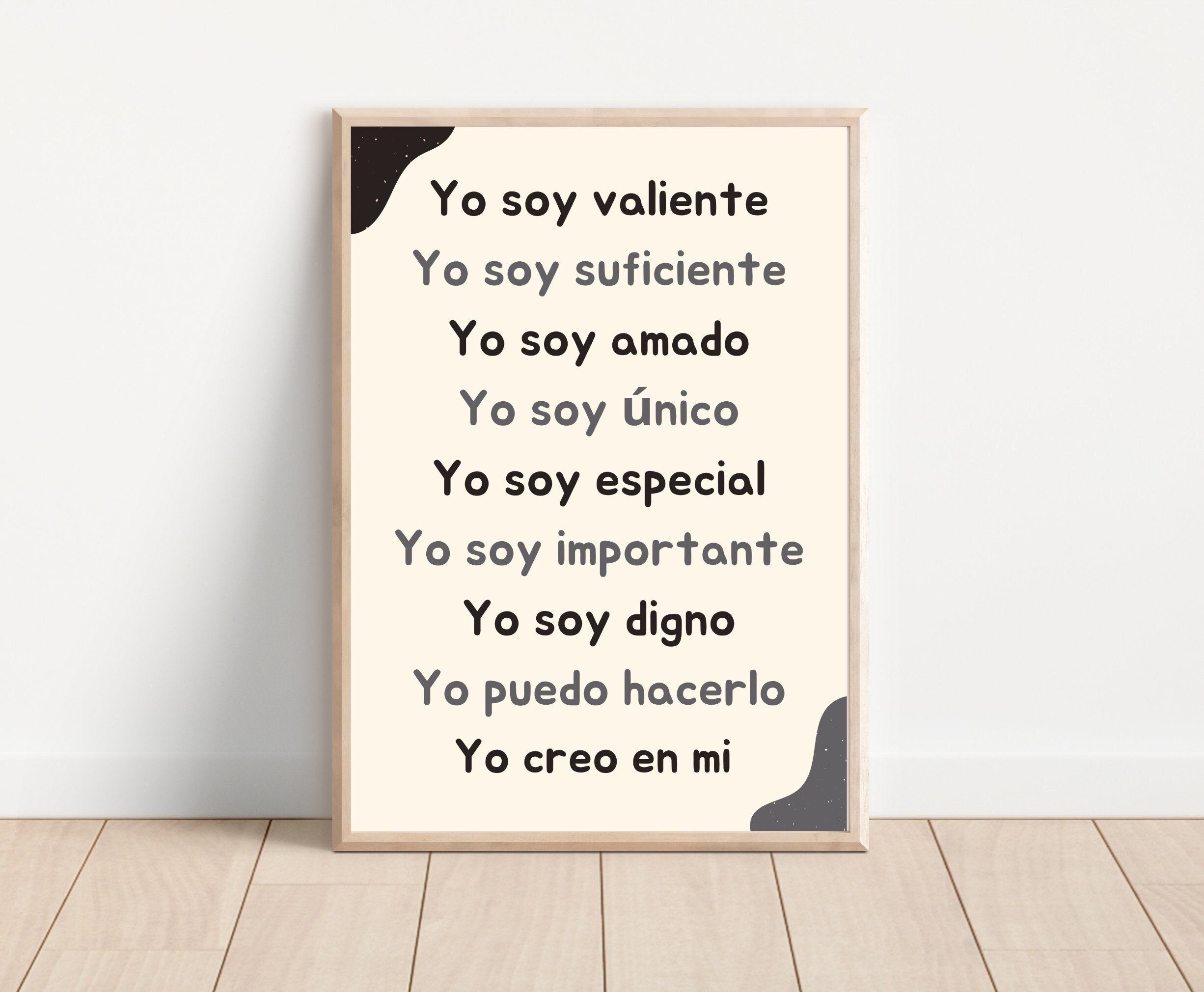 Yo Soy Spanish Affirmations Poster: Motivational Classroom Decor (Digital Download)