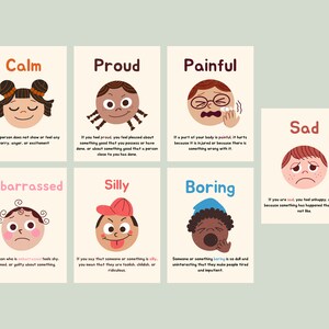 Emotion Feelings Prints Flashcards for Preschool Printable Flashcards ...