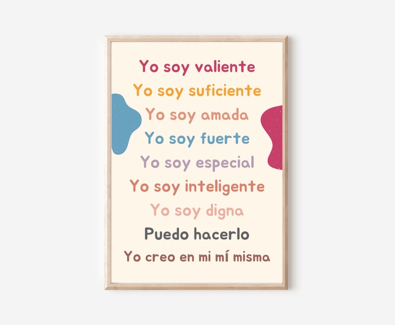 Spanish Classroom Decor Positive Affirmation Poster for - Etsy