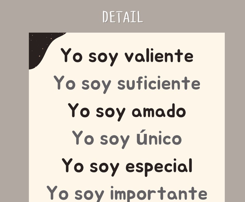 Yo Soy Spanish Affirmations Poster: Motivational Classroom Decor ...