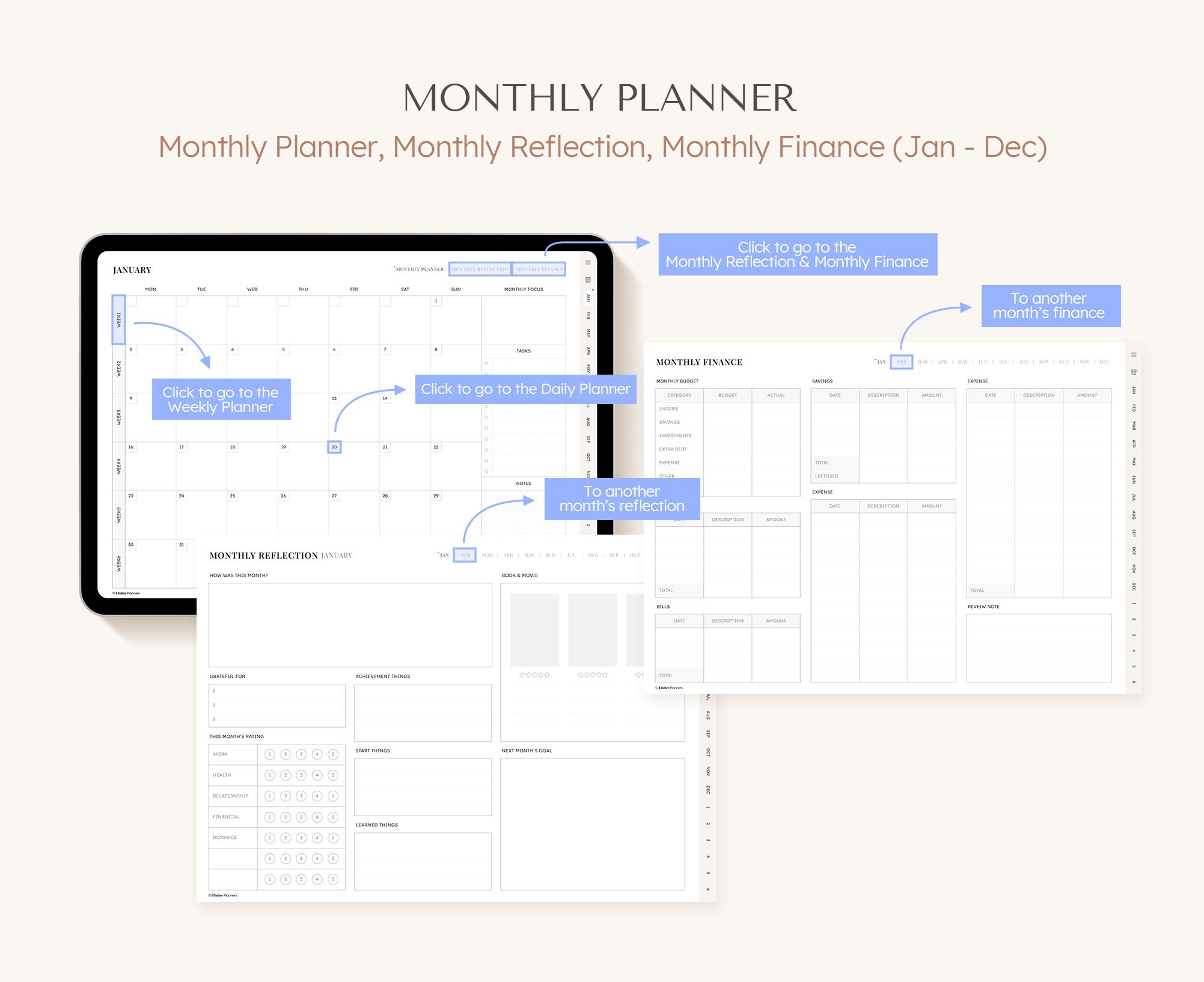 2023 Digital Planner for Goodnotes Notability iPad - Etsy