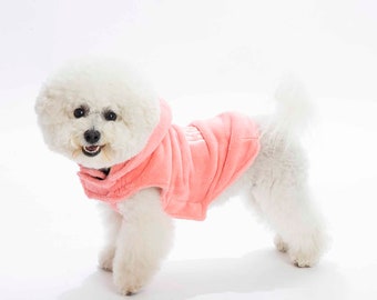 Cool Fleece Pink Dog Jumper Puppy Jacket Clothing Vest Pooch Pet Apparel Top Warm Clothes Winter Outfit Accessory
