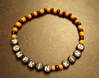 PUMPKIN KING / Jack Skellington / Pesadilla antes de Navidad Pulsera con cuentas