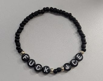 F*CK ICE Beaded Bracelet