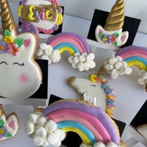 Unicorn sugar cookies