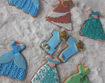 Princess Dresses Sugar Cookies