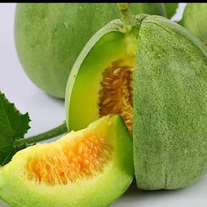 The newest green germ #9 “绿宝石9号” sweet melon Asian 20 seeds.