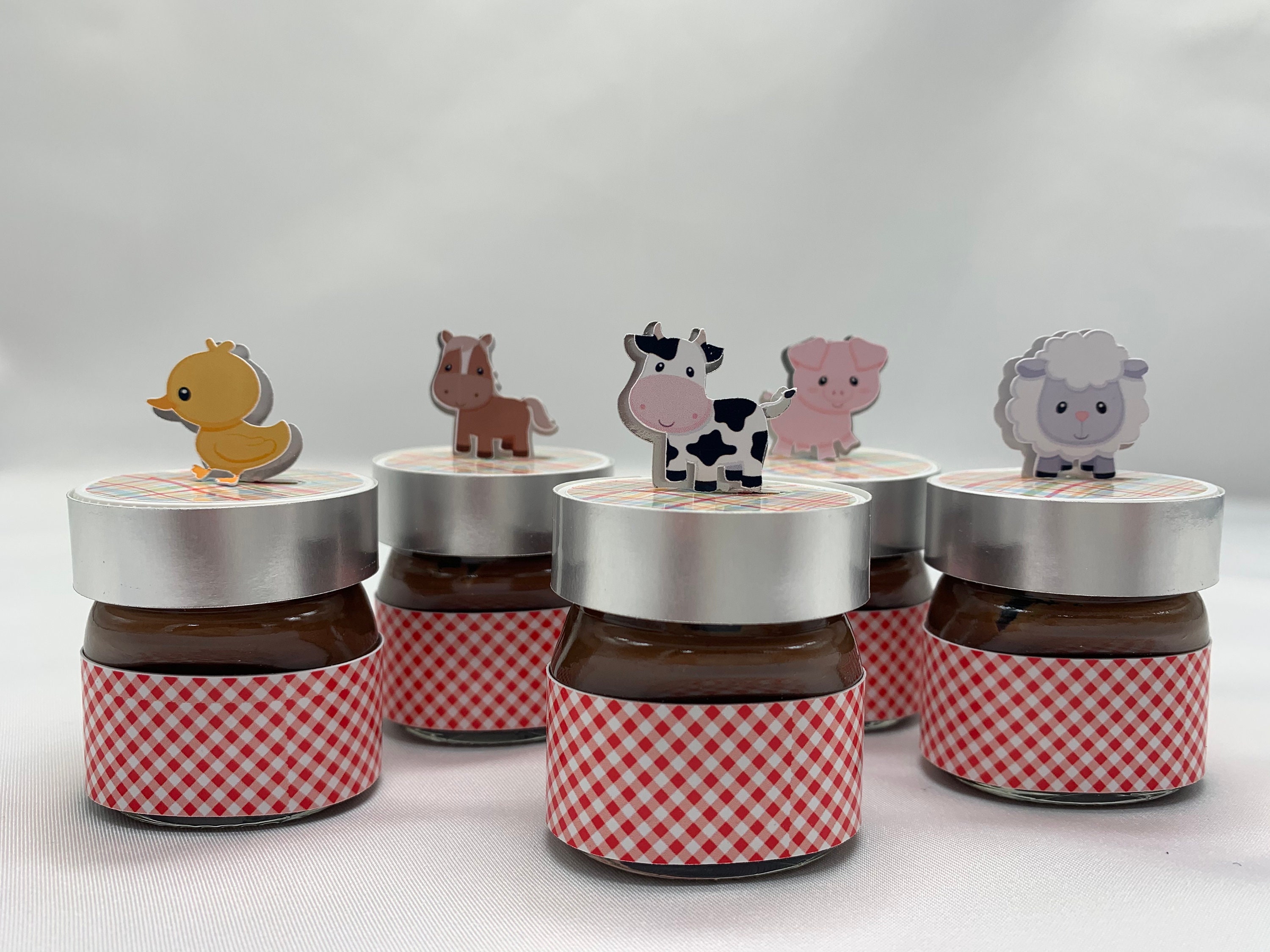 Personalized Mini Nutella Jars Party Decoration Farm Etsy