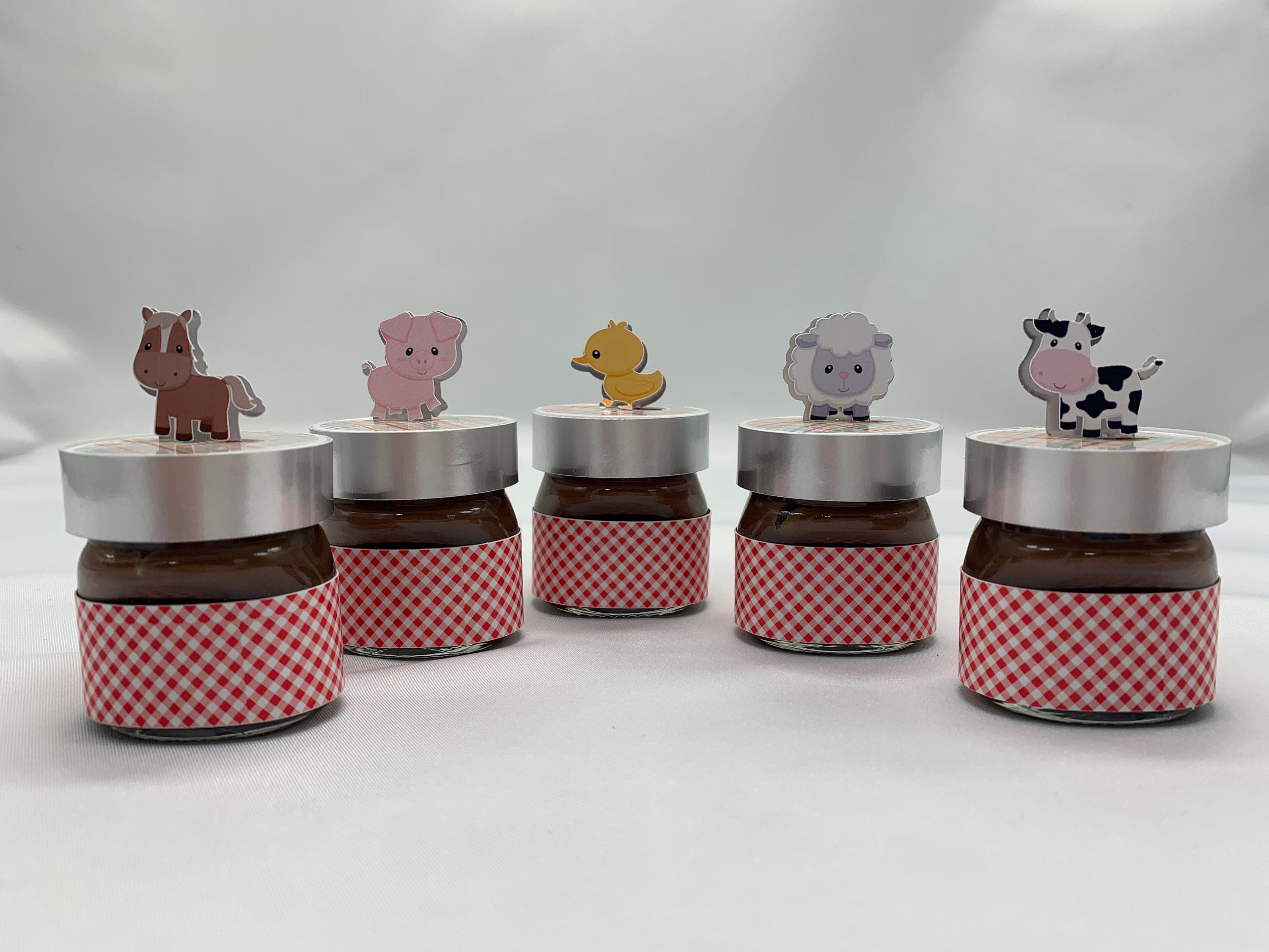 Personalized Mini Nutella Jars Party Decoration Farm Etsy
