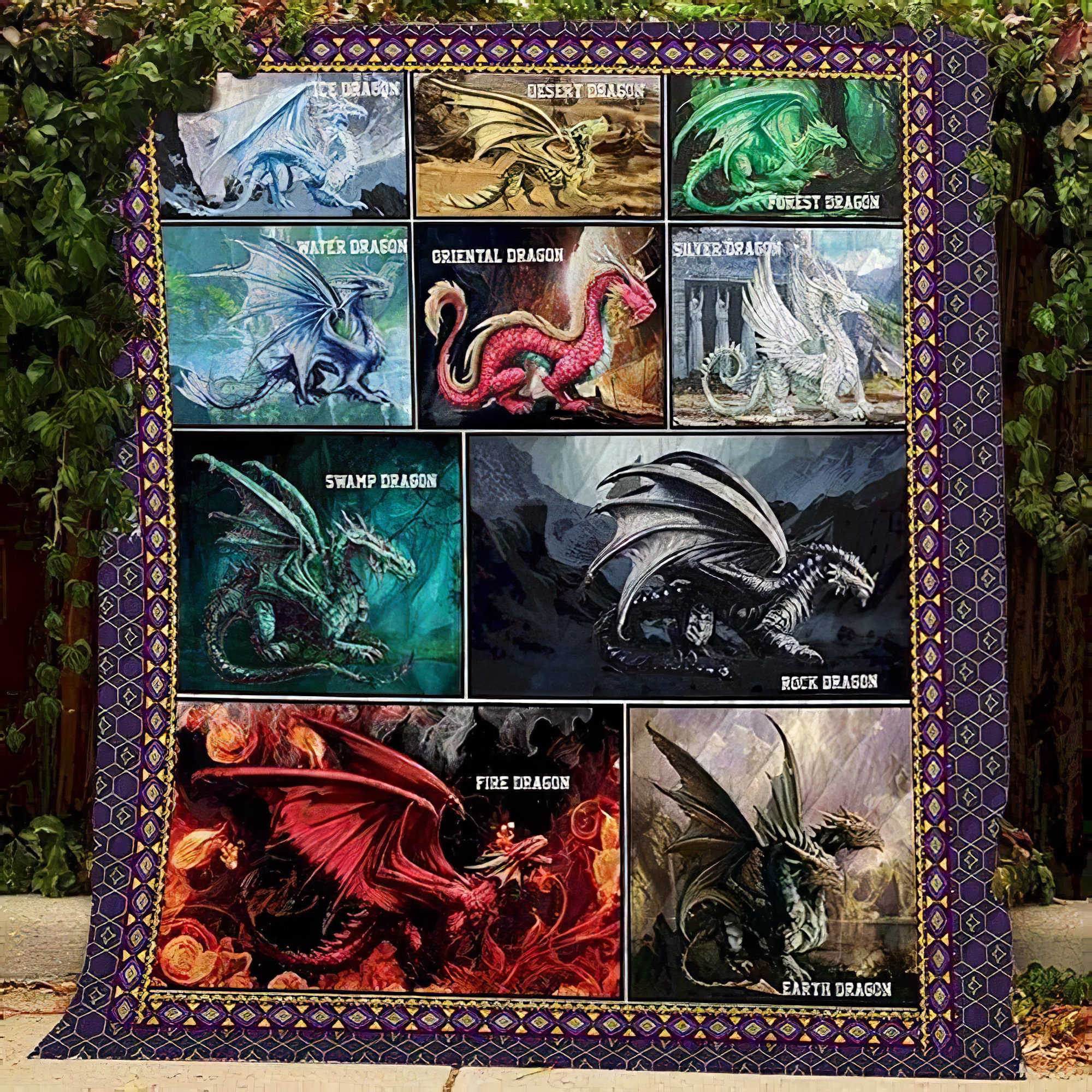 Dragons Collection 3d Quilt Blanket Dragons fleece blanket Etsy
