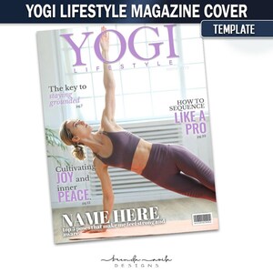 Yogi Lifestyle Magazine Cover Template - Google Slides