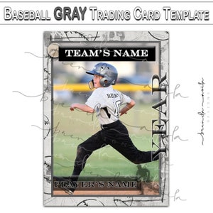 Carta collezionabile da baseball nera e grigia - Sport