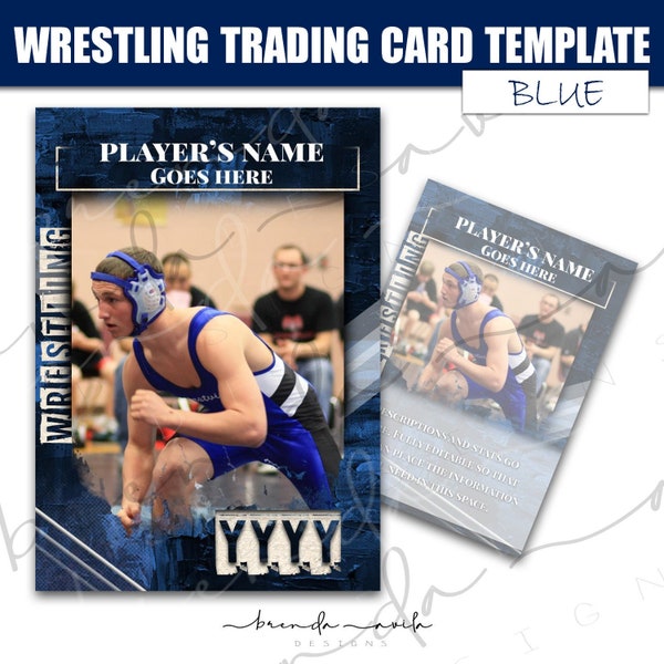 Trading Card Wrestling Template Etsy
