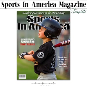 Sports In America- Magazine Cover Template- Custom- Google Slides
