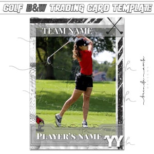 Carte de golf à collectionner - Noir et blanc - Modèle - Sport - Google Slides