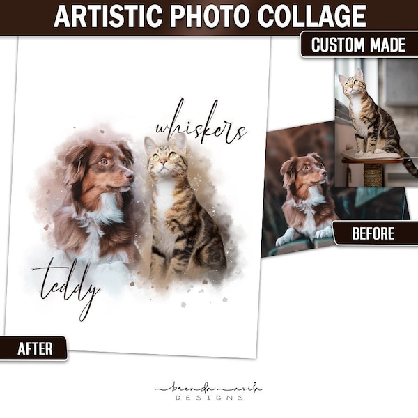 Artistic Photo Collage - Custom Design - Digital - ALL Pets