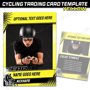 Cycling Trading Card Template- Google Slides- Sports- Edit