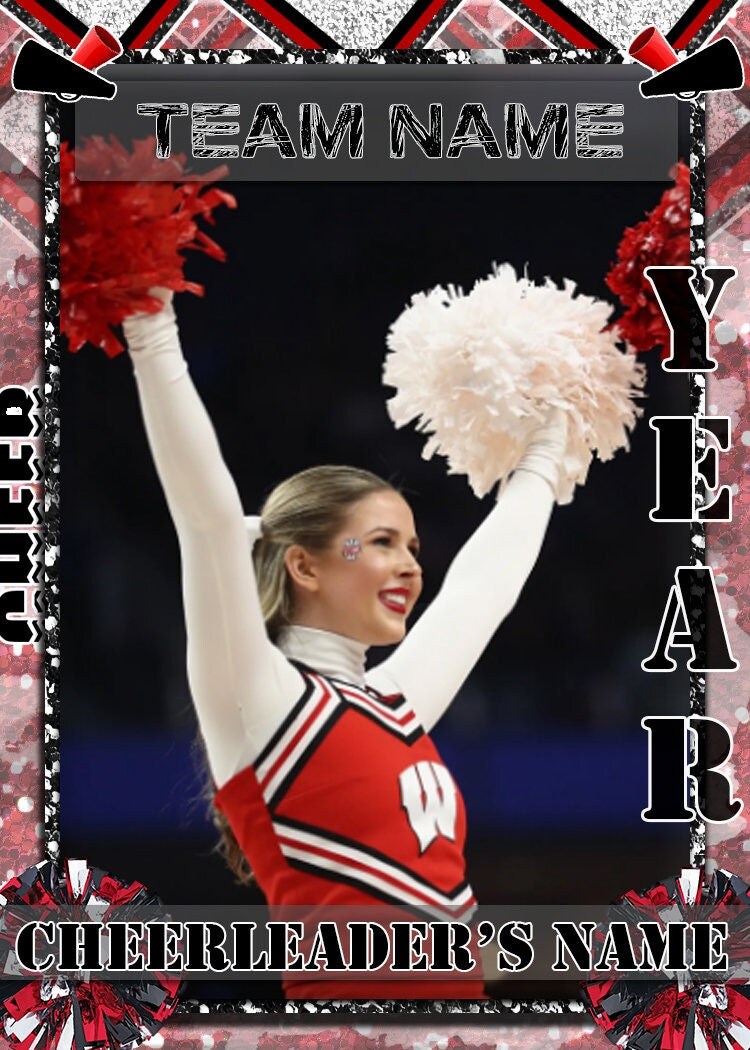 Cheerleading Trade Card Red - Etsy