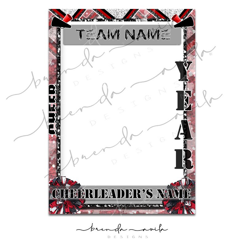 Red Cheer Card Cheerleading Trade Card Red - Etsy