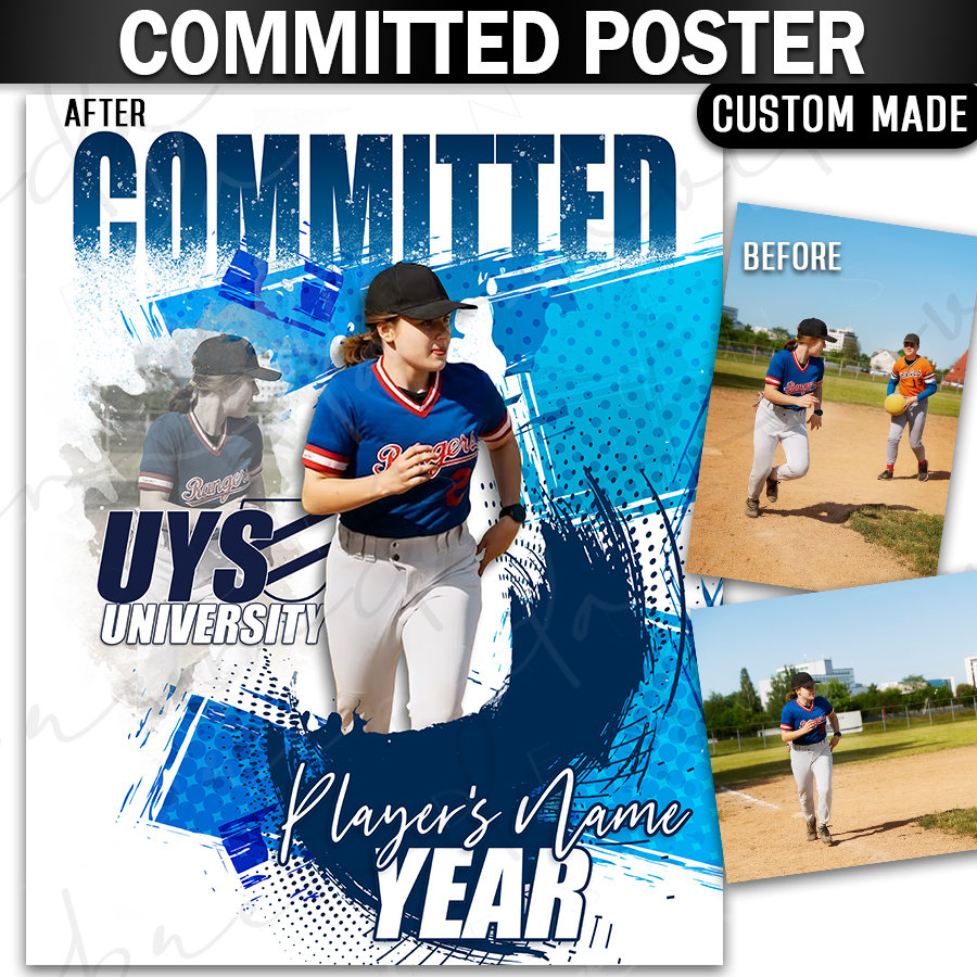 Committed Poster- Abstract Version - Custom Made- All Sports - Etsy