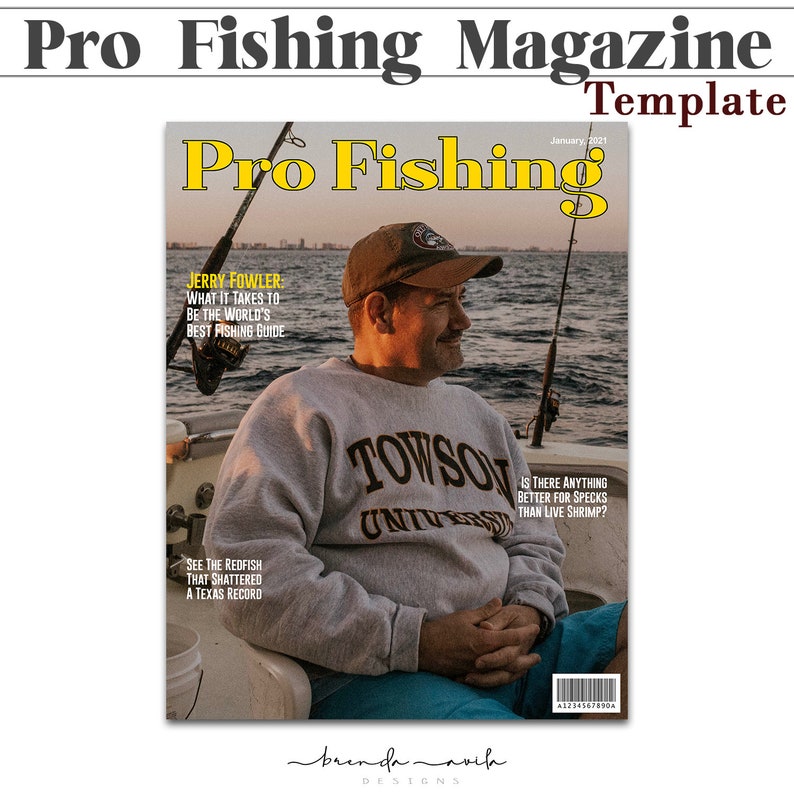 Pro Fishing Magazine Cover Custom Google Slides Etsy Pro Fishing Magazine Cover Custom Google Slides Etsy
