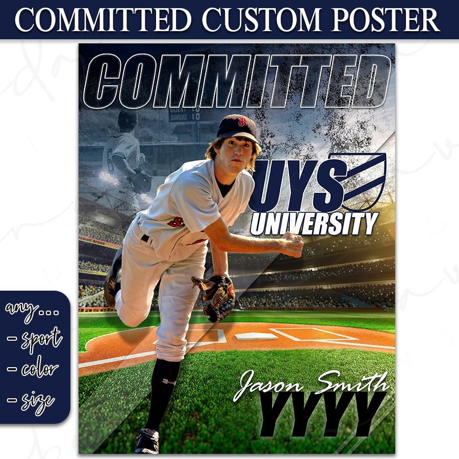 Sports Committed Poster Design- Custom Made- All Sports! - Etsy