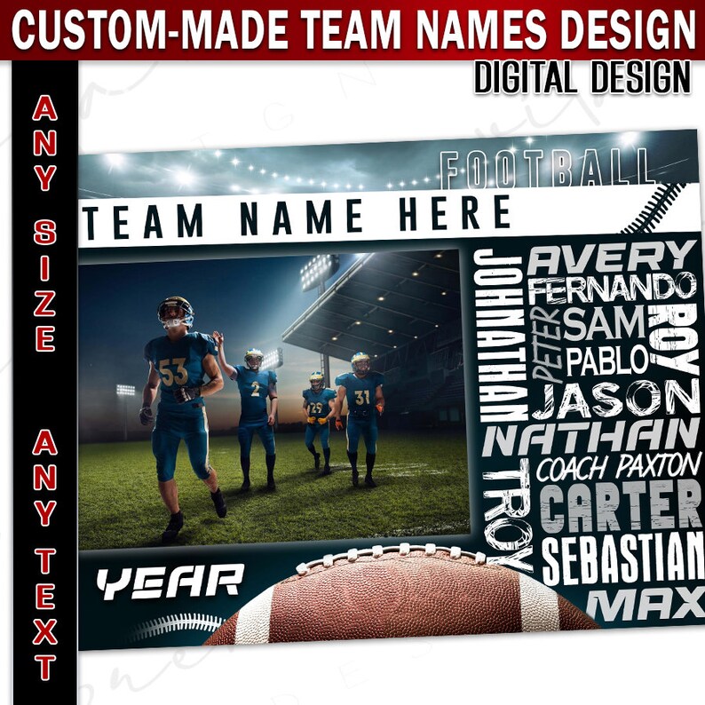 Team Name Pattern Custom Team Names Design- ALL SPORTS- Digital Work - High Quality - Etsy