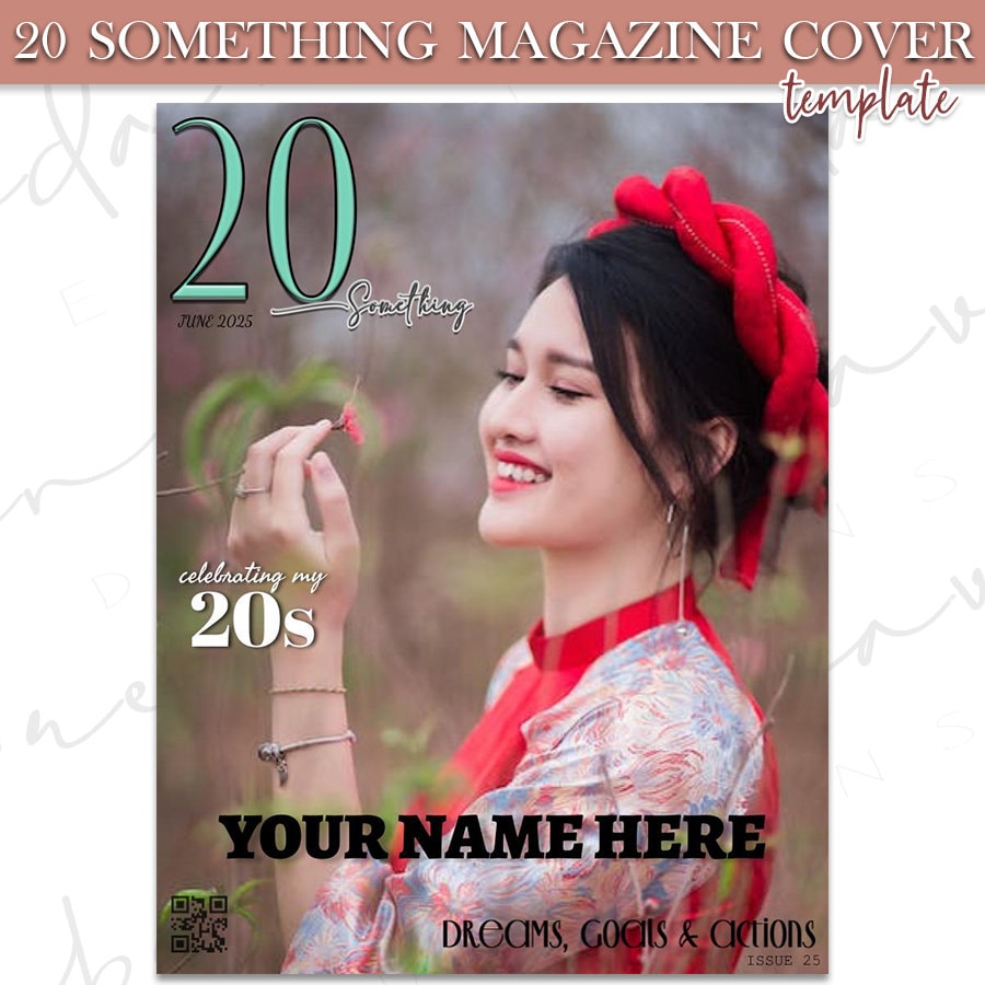 20 Something Magazine Cover Template: Customizable Google Slides - Etsy