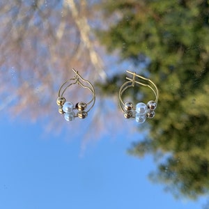 Funky gold hoops.