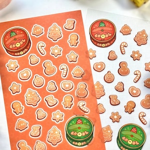 ¡Linda hoja de pegatinas de galletas navideñas! - Pegatinas decorativas para planificador