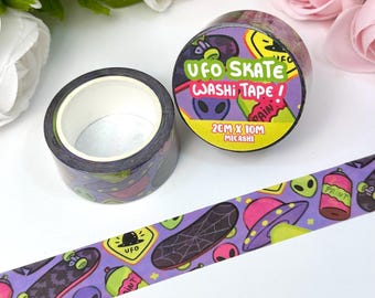 ¡Cinta washi con núcleo de skate gótico!