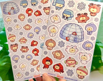 Winter Pipas Vinyl Sticker Sheet