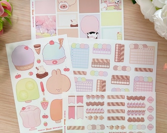 Ice Cream Writable Vinyl Sticker Sheets!