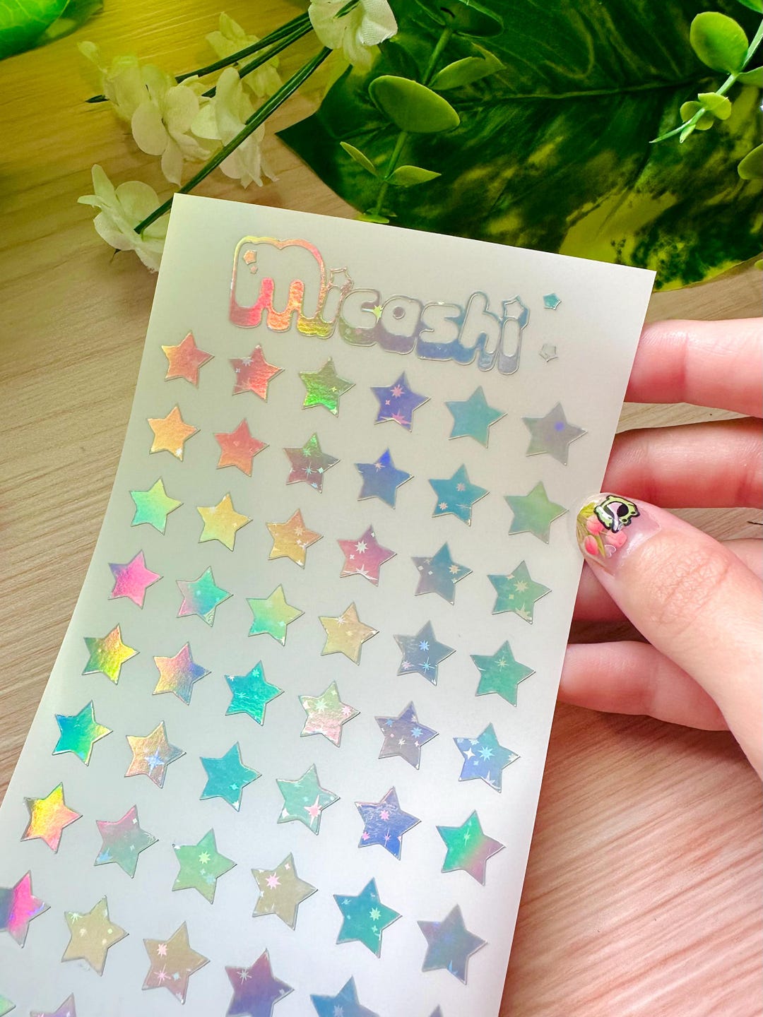 Holographic Deco Stickers Sheet | Stars Stickers | Planner, Polco ...