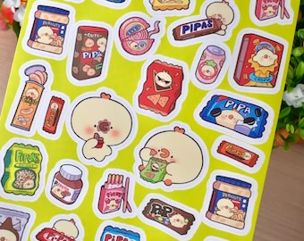Ducky Snacks Vinyl Sticker sheet