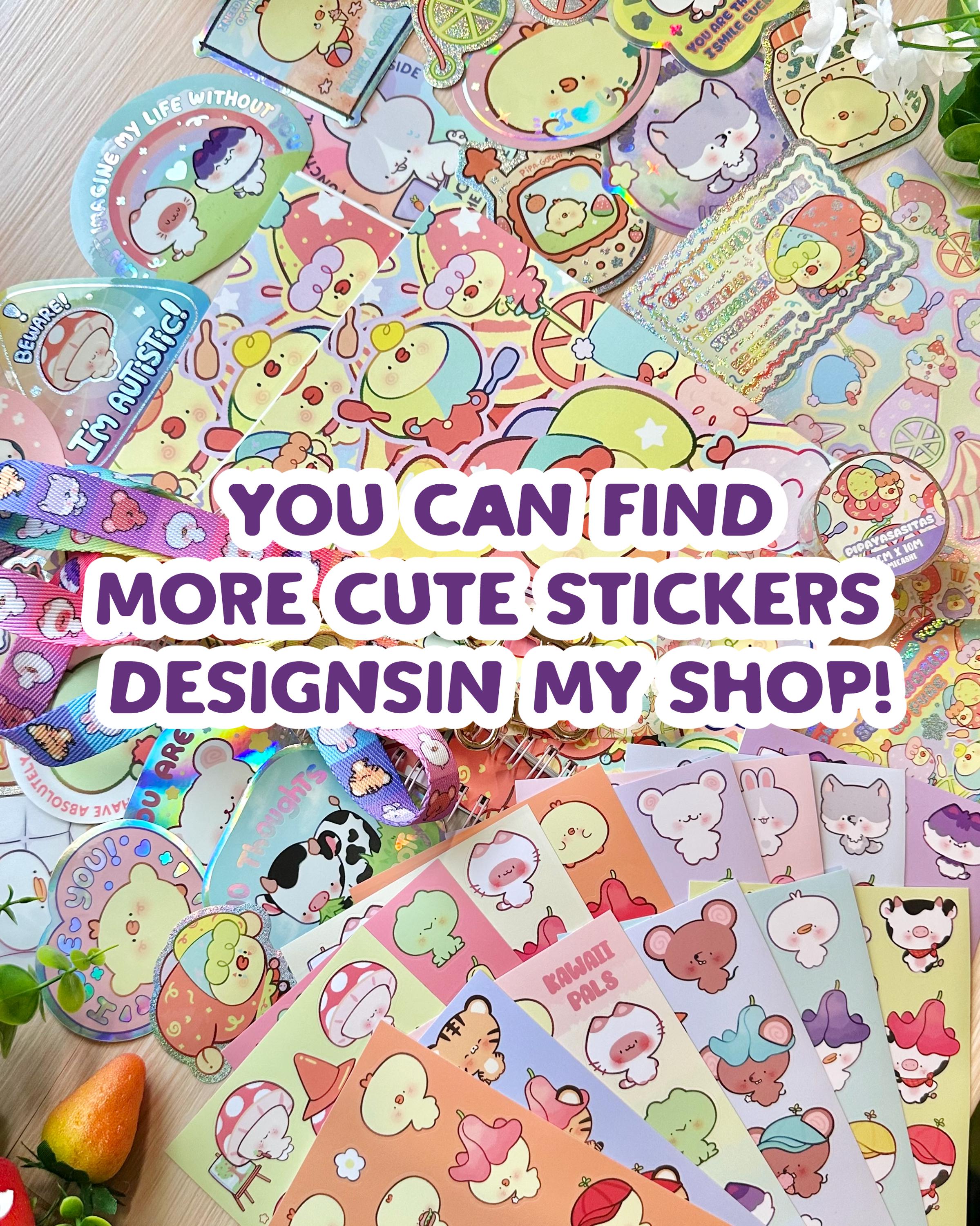 Kawaii Frog Vinyl Sticker Sheet: Waterproof Decals for Planners ...