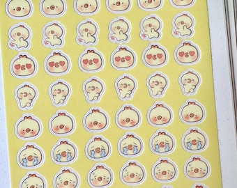 Pipa Emoji Clear vinyl Sticker sheet! - cute kawaii stickers