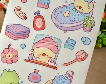 Funny Bath Vinyl Sticker sheet
