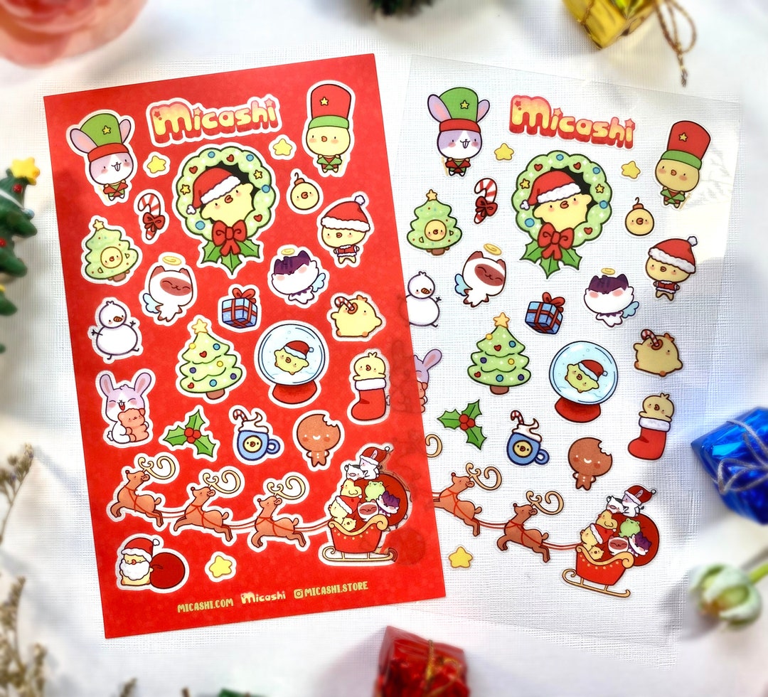 Cute Christmas Sticker Sheet ! - Planner Deco Stickers - Etsy