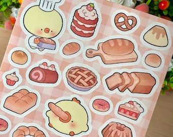 Bakery Ducks Vinyl Sticker sheet