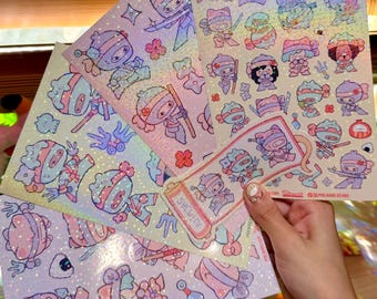 Chibi Ninjas Vinyl Sticker Sheets !