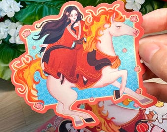 Cute Lunar New Year 2026 Vinyl Sticker - Year of the Horse