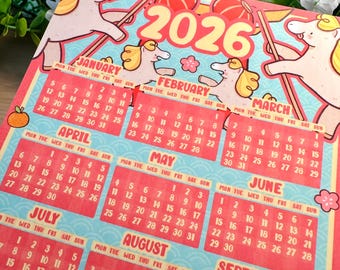 Lunar New Year 2026 Calendar - Year of the Horse
