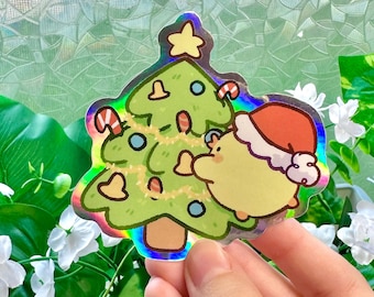 Christmas Pipa Holographic Sticker!