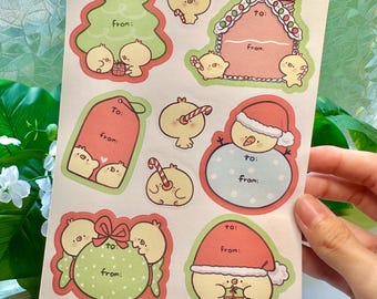 Holiday Gift Tags - Paper Sticker Sheet